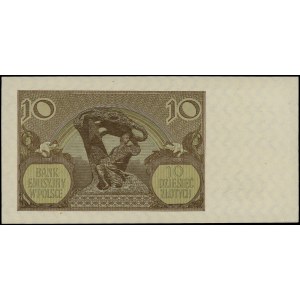 10 zloty, 1.03.1940; C series, numbering 0000000, no ...