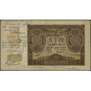 100 zloty, 1.03.1940; serie ZWZ B, con firme degli insorti.