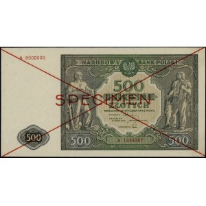 500 oro, 15.01.1946; serie A, numerazione 8900000 / 1...