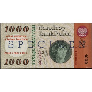 1.000 złotych, 29.10.1965; z nadrukiem wystawy numizmat...