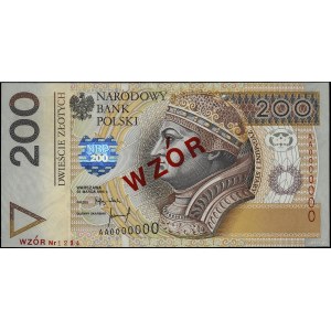 200 zloty, 25.03.1994; AA series, numbering 0000000, c...