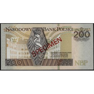 200 zloty, 25.03.1994; AA series, numbering 0000000, c...