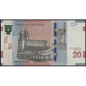 20 gold, 23.11.2015; 1050th anniversary of the Baptism of Poland; s...