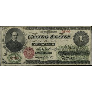 1 dollar, 1.08.1862; 144 D series, numbering 55780, subpi...