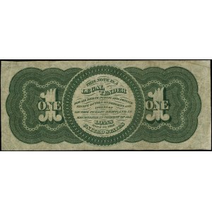 1 dollar, 1.08.1862; 144 D series, numbering 55780, subpi...