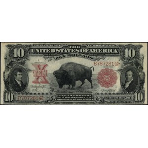 10 dolarów, 1901; seria B7872814, podpisy Vernon i Trea...