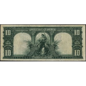 10 dolarów, 1901; seria B7872814, podpisy Vernon i Trea...