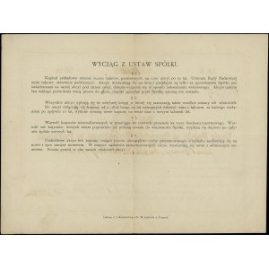 Registered action for 50 Prussian thalers issued to Jasn...