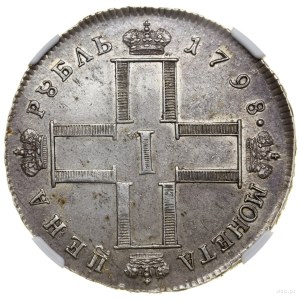 Rubel, 1798 СМ-МБ, Petersburg; Adrianov 1798a, Bitkin 3...