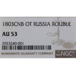 Ruble, 1803 СПБ-ФГ, St. Petersburg; rare variety from ФГ zam...