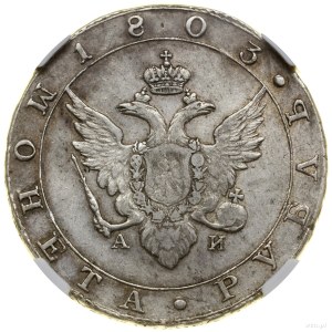 Ruble, 1803 СРБ-АИ, St. Petersburg; a variety with the initials АИ....