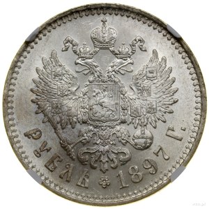 Ruble, 1897 **, Brussels; Bitkin 203, Kazakov 79, Uzden...