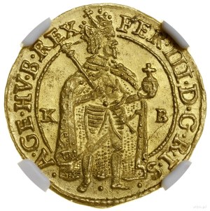 Dukat, 1641 KB, Kremnica; Aw: Postać króla stojącego w ...