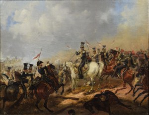 January SUCHODOLSKI (1795-1875), Lansjerzy Nadwiślańscy w bitwie pod Lipskiem