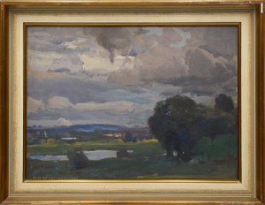 Jan STANISŁAWSKI (1860-1907), Pejzaż z obłokami