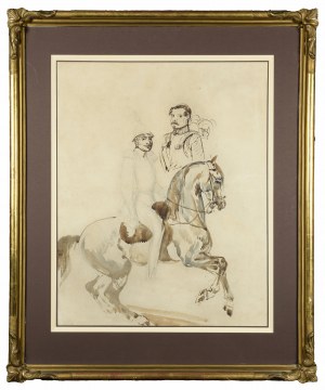 Piotr MICHAŁOWSKI (1800-1855), Żołnierz na koniu i szkic popiersia wojskowego;