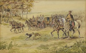 Karol WIERUSZ-KOWALSKI (1869-1953), Dwór pański w podróży