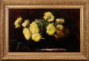 Teodor GROTT (1884-1972), Chryzantemy w wazonie