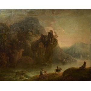 Ksawery Franciszek LAMPI (1782-1852) - przypisywany, Pejzaż ze sztafażem
