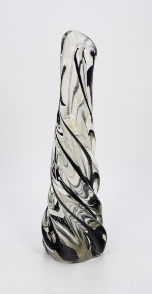 ZĄBKOWICE - Economic Glassworks, Spiral twisted vase