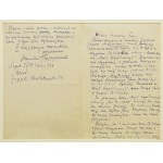 Letter from Stanisław Przybyszewski (writer, poet, playwright of the Young Poland period - 1868-1927)