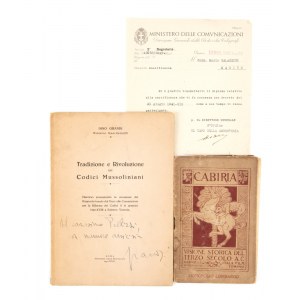 Grandi, Dino - D'annunzio, Gabriele - Libretti con firma
