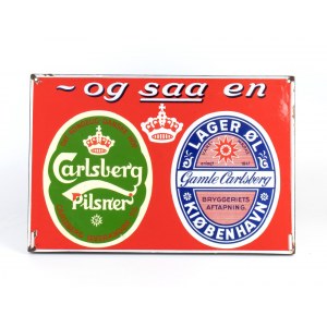 Tabella latta smaltata CARLSBERG Pilsner & Lager