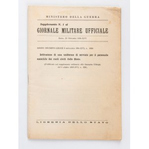 Giornale Militare 1938 con uniformi periodo Fascista