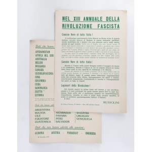 POSTERS On the XIII ANNUAL of the Fascist Revolution