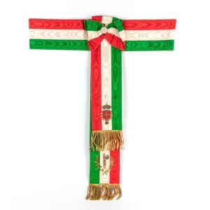 Podestà (Mayor) sash during the twenty-year fascist period