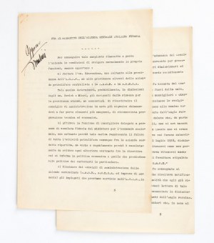 AGIP document signed by MUSSOLINI