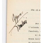 AGIP document signed by MUSSOLINI