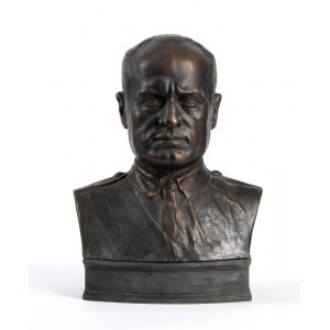 Bronze bust of Benito Mussolini