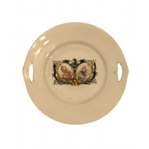 A porcelain plate commemorating the alliance beetween Austria and Germany in WW 1