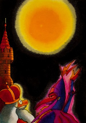 Jerzy Flisak (1930 - 2008), Komplet ilustracji do bajki Lusteryk z krainy światła, 16 ilustracji