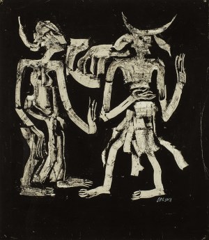 Roman Opałka (1931 - 2011), Ilustracja (dwie postaci), ok. 1965 r.