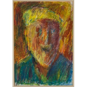 Jerzy Panek (1918 – 2001), Autoportret w żółtym kaszkiecie, 1999 r.