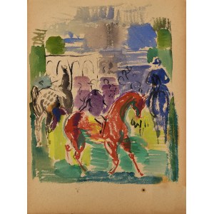 Eugeniusz Geppert (1890 – 1979), Dżokej na czerwonym koniu