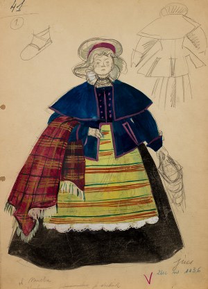 Jan Marcin Szancer (1902 – 1973), Projekt kostiumu regionalnego żeńskiego