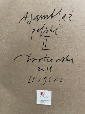 Bogdan Bartkowski (1958), Asamblaż polski II, (drewno, tkanina, szkło, farba)2018 r.