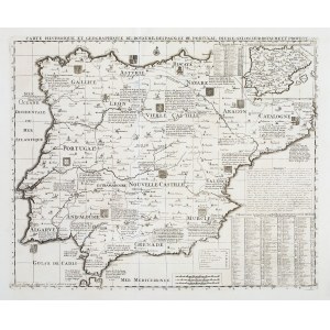 Henri Abraham Chatelain, Carte historique et géographique des Royaumes de Spagne et de Portugal