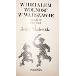 Malewski J., WITNESSED FREEDOM IN WARSAW [1st ed., London].