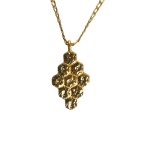 Gold-plated pendant, Green Beehive model with Swarovski crystals