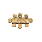 Gold-plated PARIS brooch with Swarovski crystals