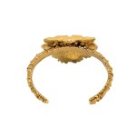 Luxury gold-plated lion bracelet with Swarovski crystals