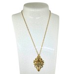Collana placcata in oro in stile vintage con cristalli Swarovski