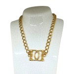 A modern necklace studded with Swarovski crystals