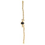 Gold-plated bracelet with a Swarovski sapphire crystal