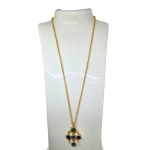 Gold-plated necklace, Colorful Bee model with Swarovski crystals