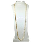 A pearl necklace with a decorative clasp